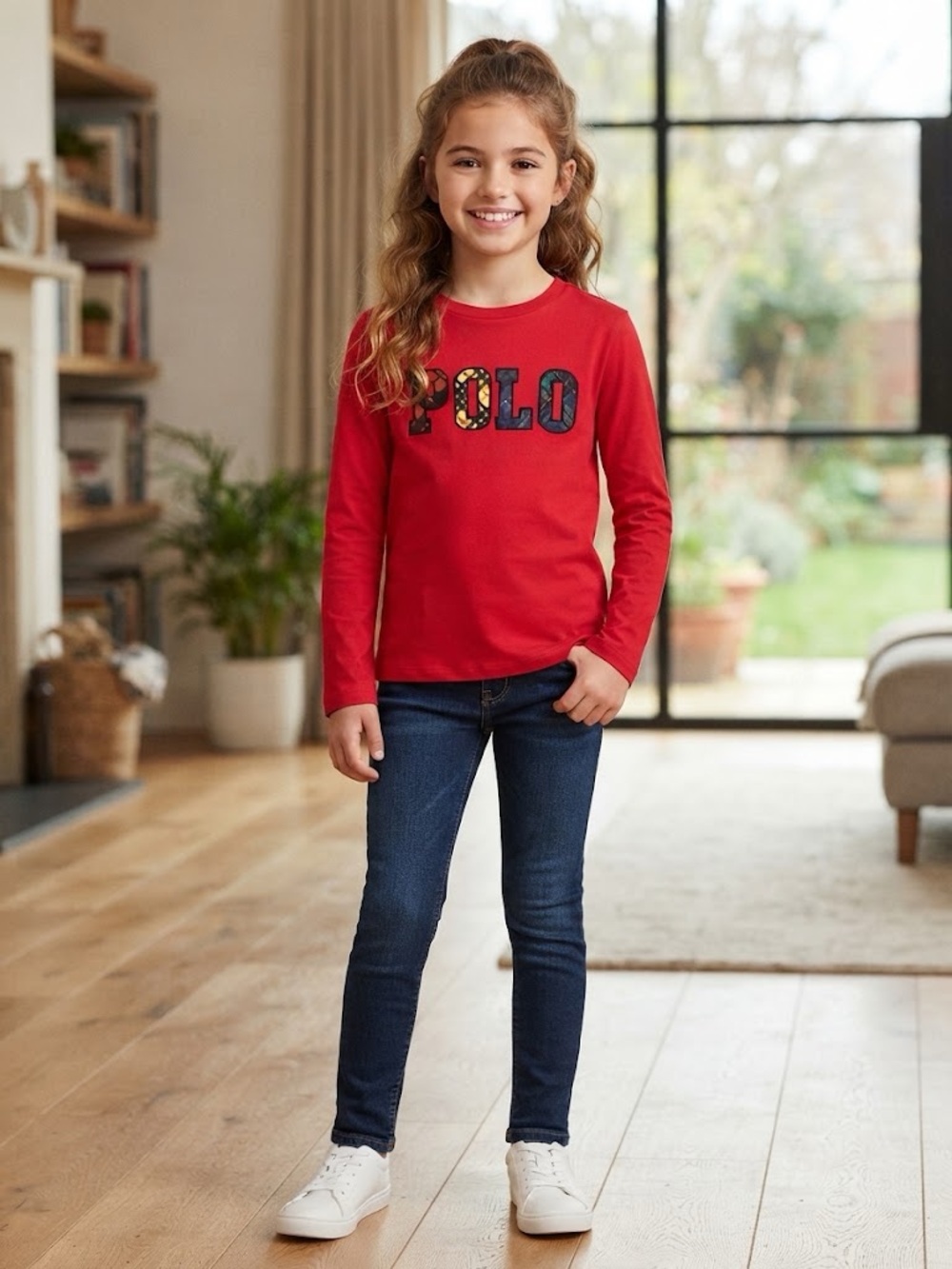 NWOT Polo by Ralph Lauren Kids Red Long-Sleeve Tee with Logo